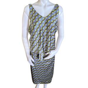 Wildfang Cubic Mid Length The Empower Wrap Skirt and Cami Set XL